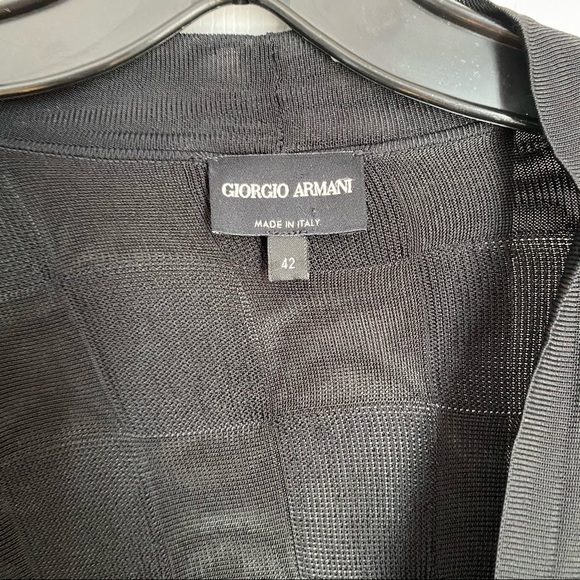 GIORGIO ARMANI BASKET WEAVE OPEN CARDIGAN - Picture 8 of 13